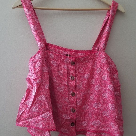 Free People Red Women's Tank Top Shirt, Blouse - Picture 8 of 8